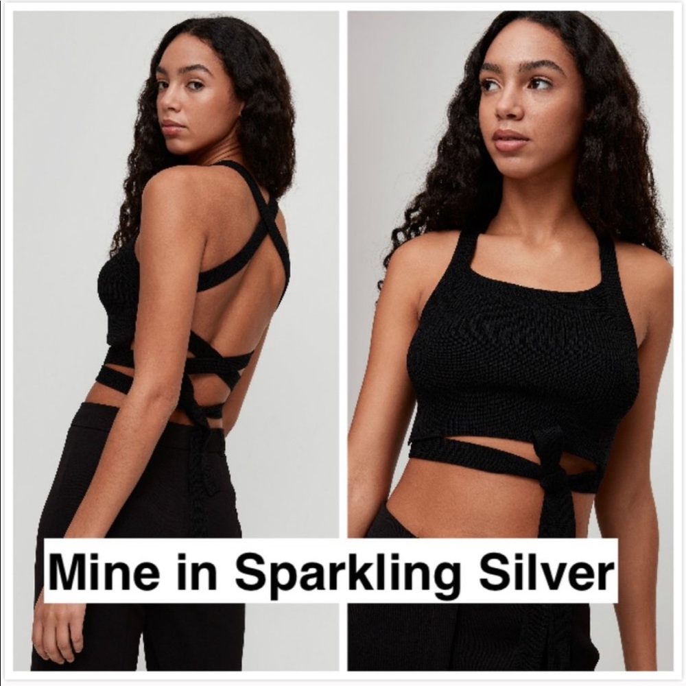 Aritzia Wilfred Cayenne sparkling top